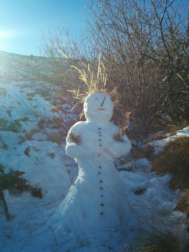 снежен човек под Черни връх - малки неща блог